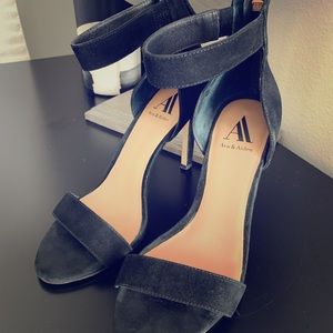 Ava & Aiden Strappy Suede Pumps